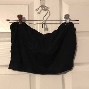 Black crop top - lace back